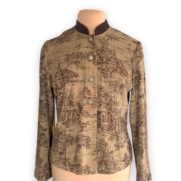 Vintage Jackets & Coats Vintage Courtenay Jacket Tan Brown Mandarin